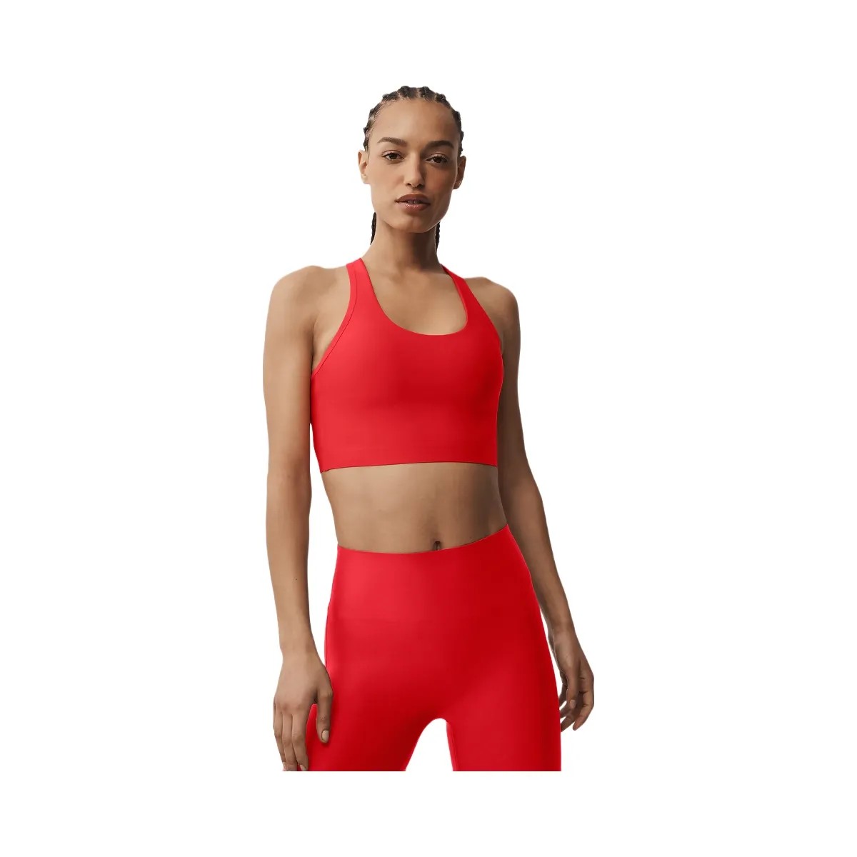 Alo Women's Airlift Super Sleek Bra Tank - Bright Red - HypeFly India View 4