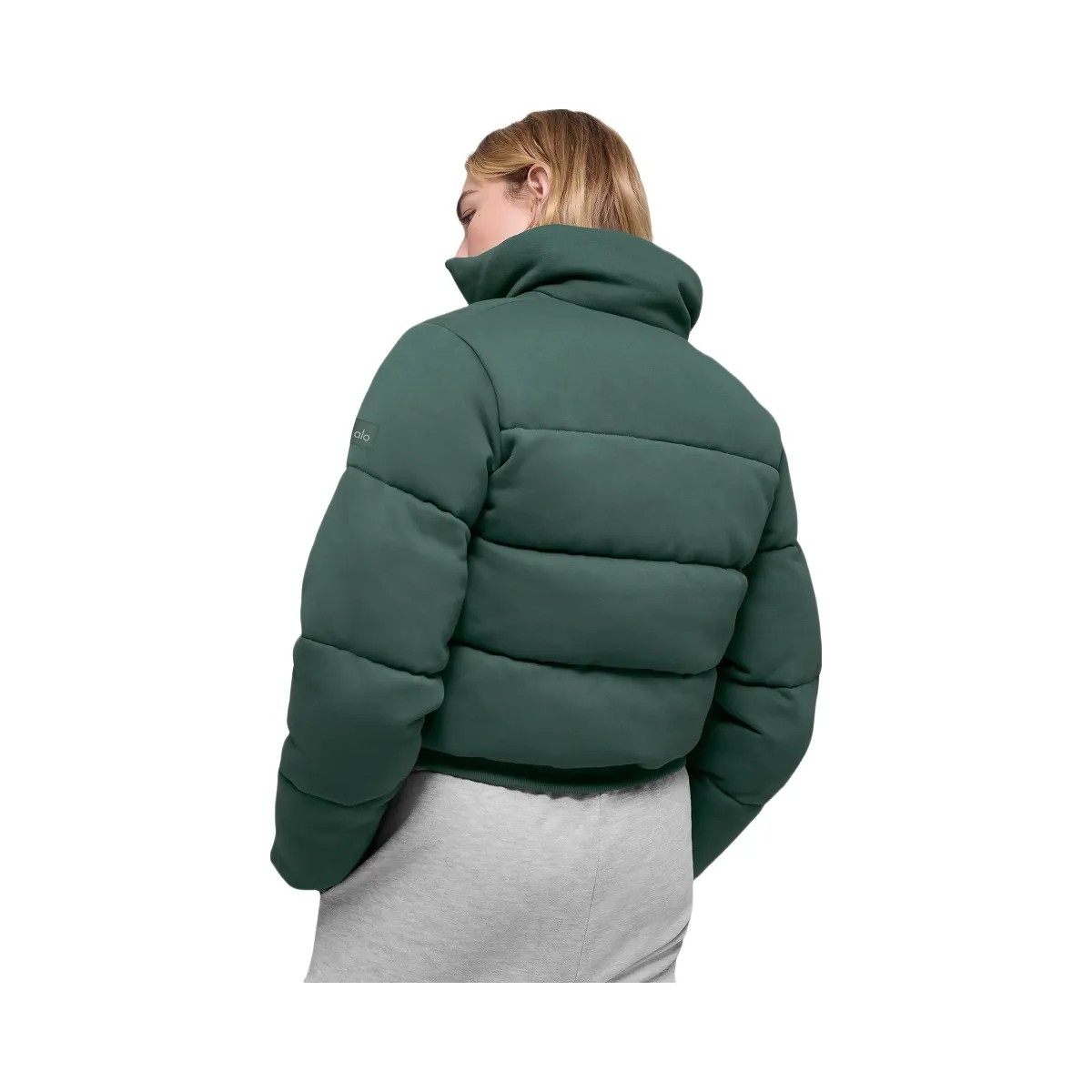 Alo Women's Sweatshirt Puffer - Clover Green - HypeFly India View 3