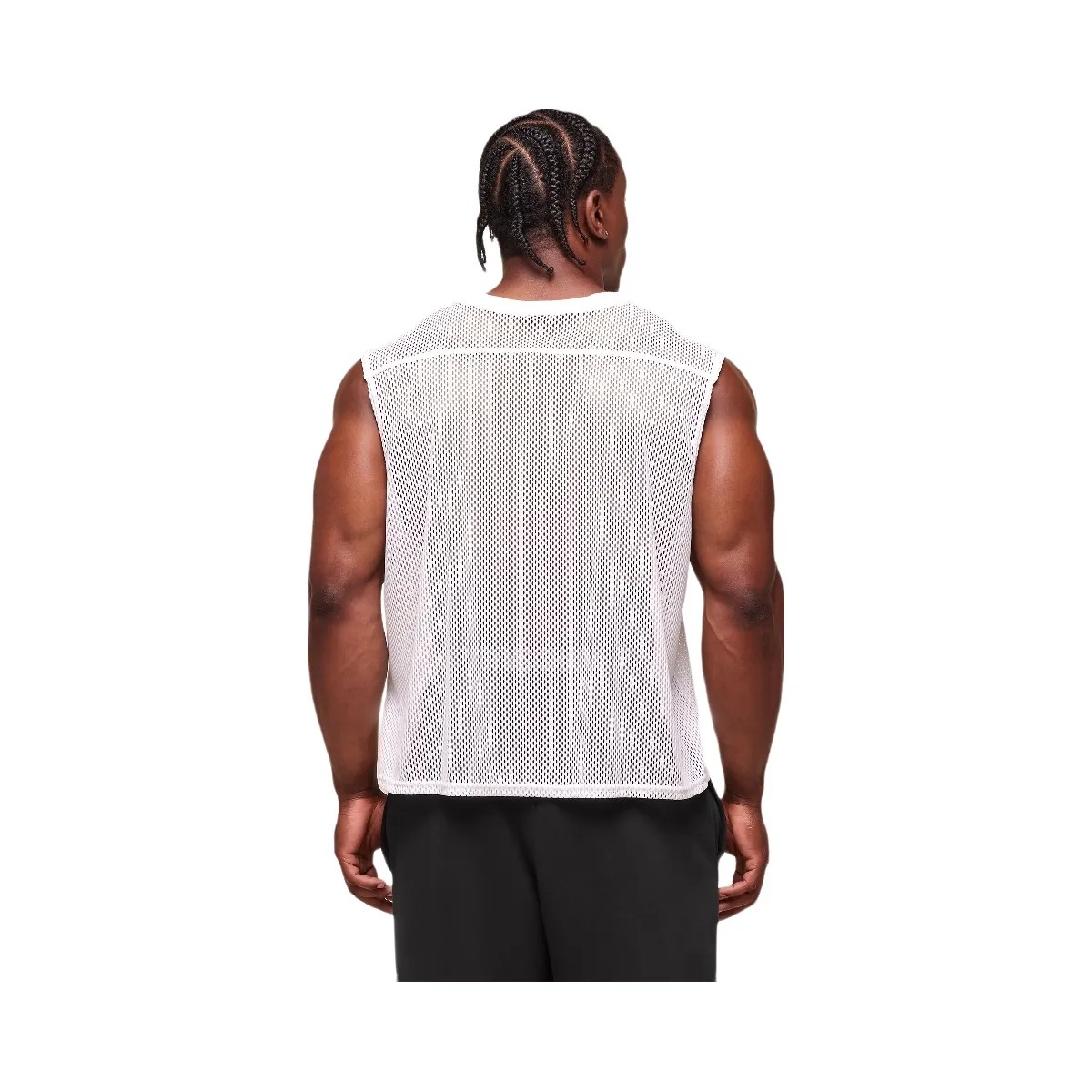 Gymshark Mesh Oversized Tank - White - HypeFly India View 2