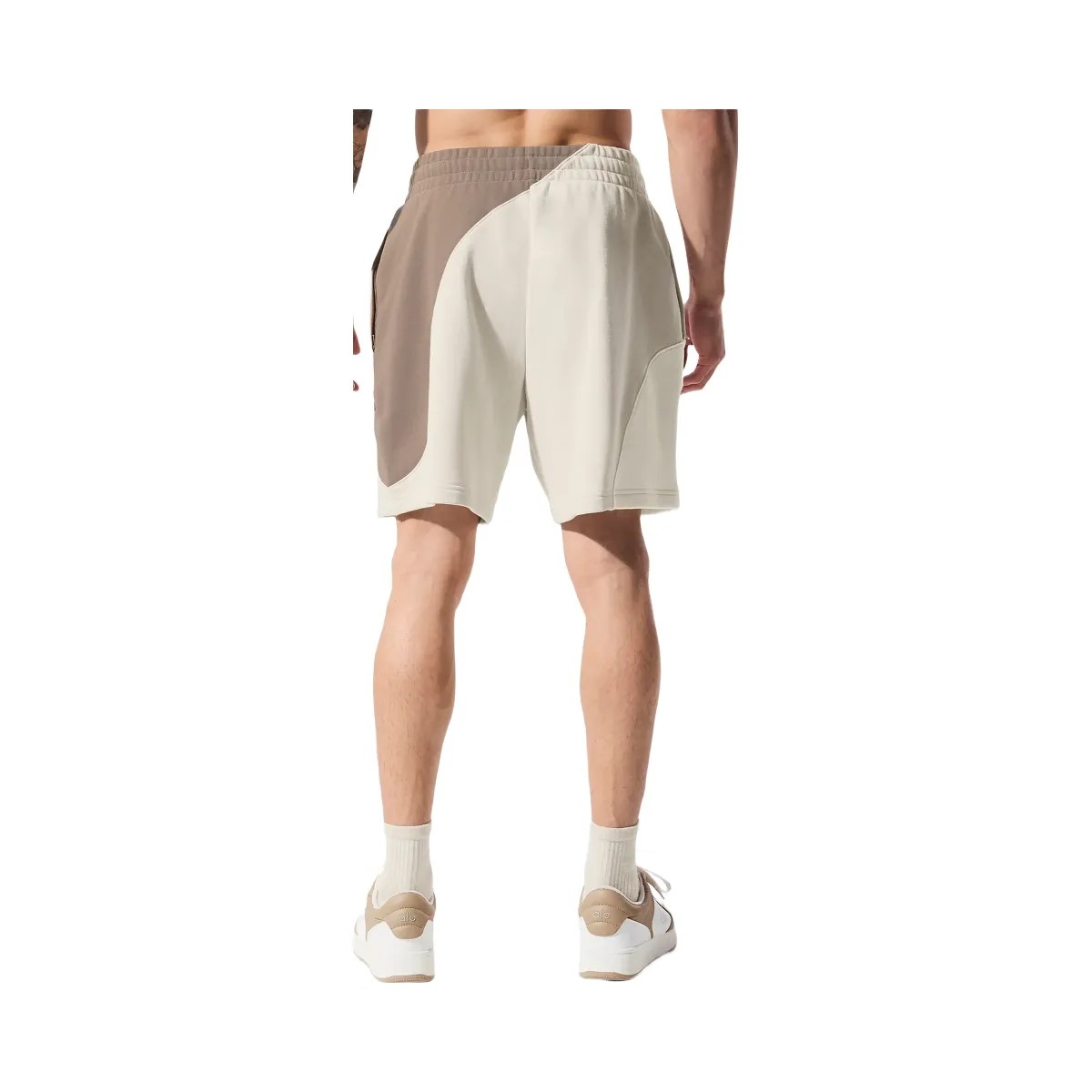 Alo Men's 7" Make Waves Short - Ivory/Bone/Gravel - HypeFly India View 4
