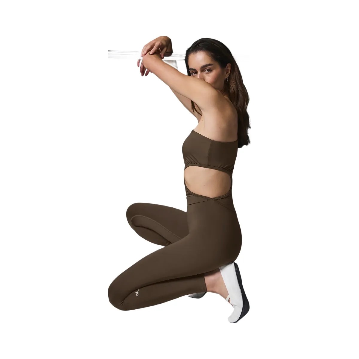 Alo Women's Airlift 7/8 Decadent Bodysuit - Espresso - HypeFly India View 3