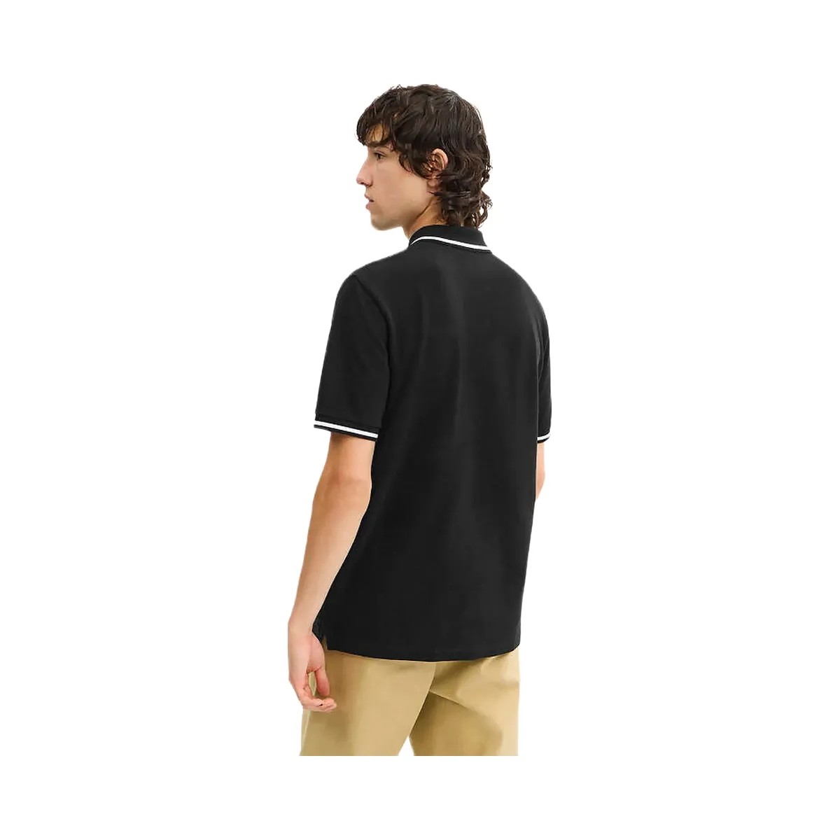 Coach Signature Trim Polo In Organic Cotton Black - HypeFly India View 1