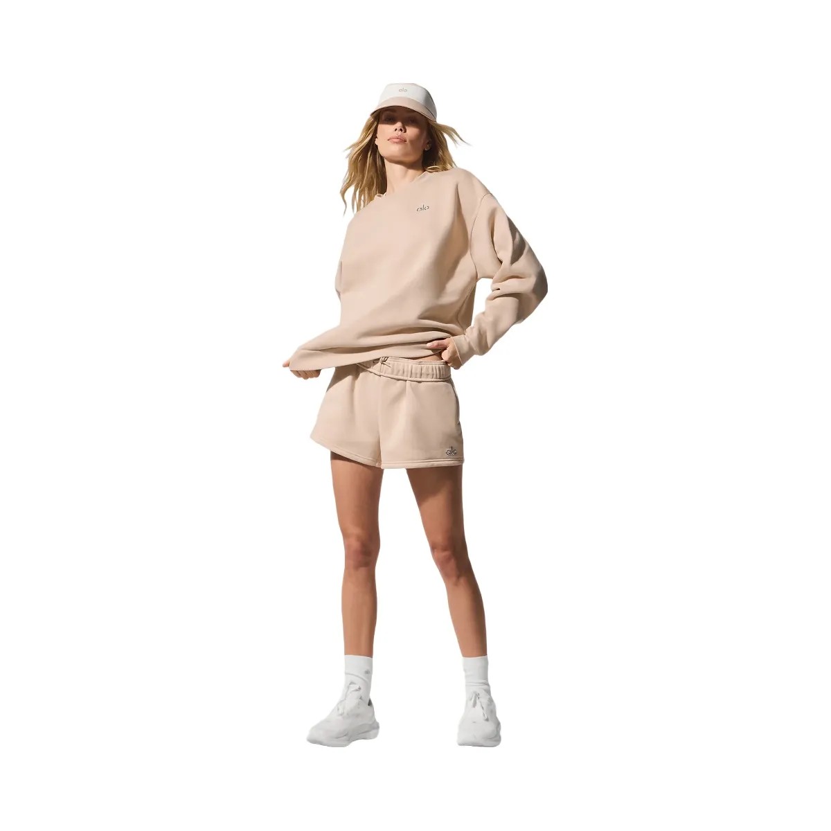 Alo Women's Accolade Crew Neck Pullover - Macadamia - HypeFly India View 4
