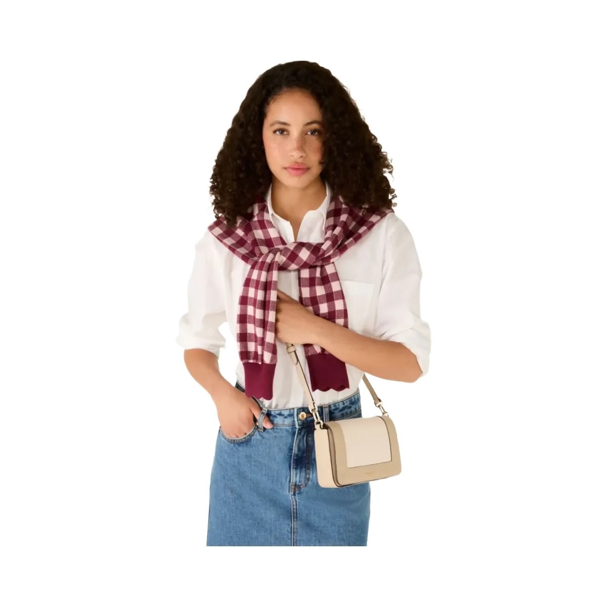 Kate Spade Lena Colorblock Mini Flap Crossbody Light Sand Multi - HypeFly India View 2