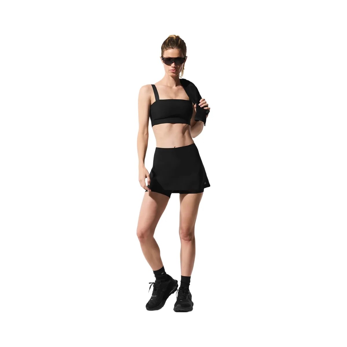 Alo Women's Alosoft Serve It Up Bra - Black - HypeFly India View 3