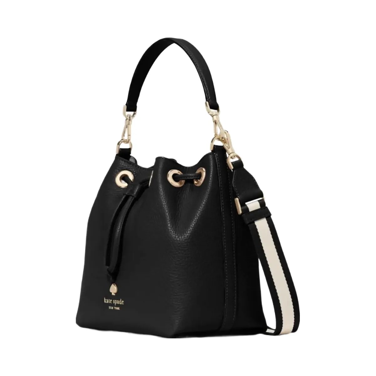 Kate Spade Emma Small Bucket Bag Black - HypeFly India View 3