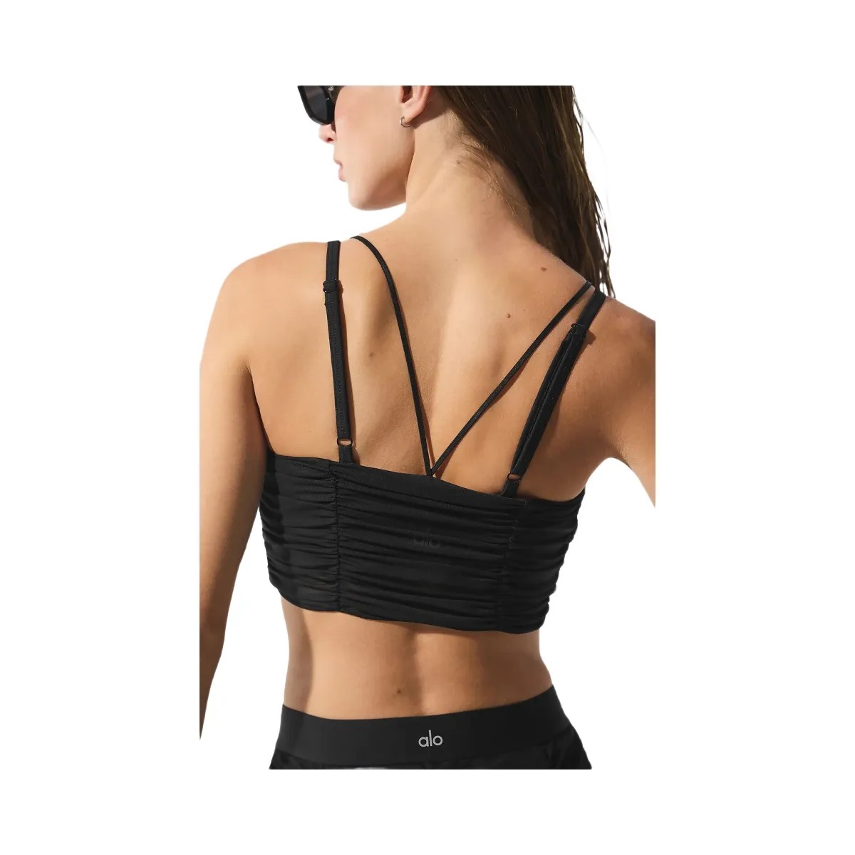 Alo Women's Airlift Mesh Cherish Bra - Black - HypeFly India View 4