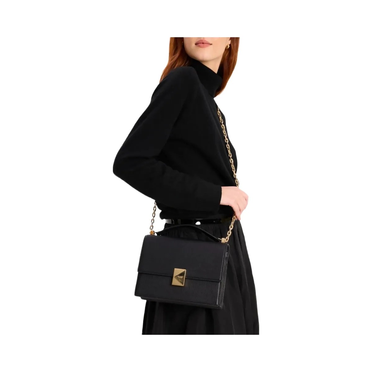 Kate Spade Deco Chain Shoulder Bag Black - HypeFly India View 3