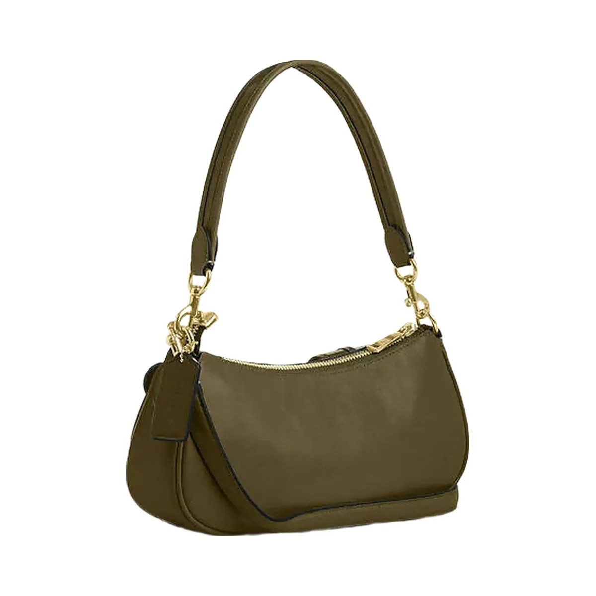 Coach Ashton Bag Glazed Leather-Gold-Olive - HypeFly India View 4