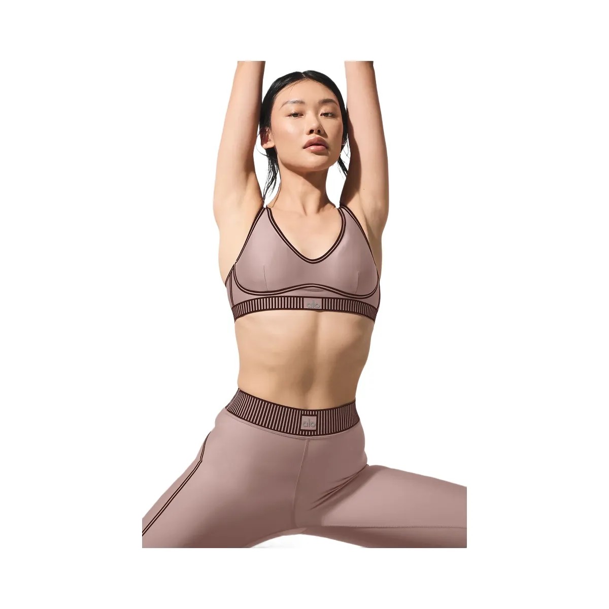 Alo Women's Airlift Line Up Bra - Taupe - HypeFly India View 1