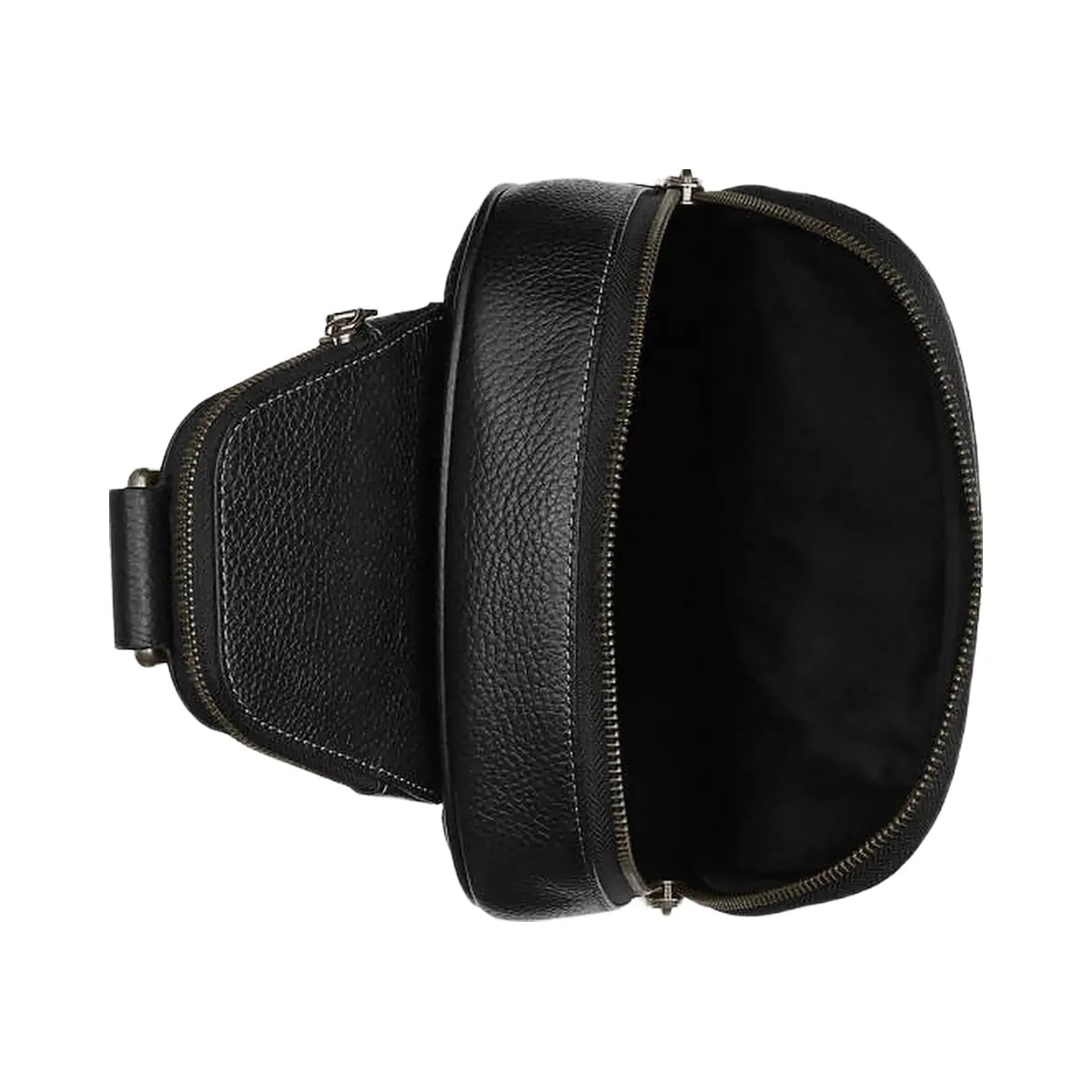 Coach Ethan Pack In Signature Leather Pebbled Leather-Gunmetal-Black - HypeFly India View 4