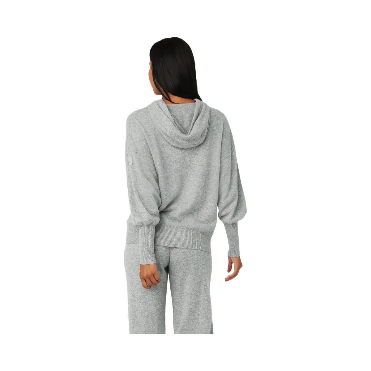 Alo Women's Cashmere Jet Set Hoodie - Dove Grey Heather - HypeFly India View 3
