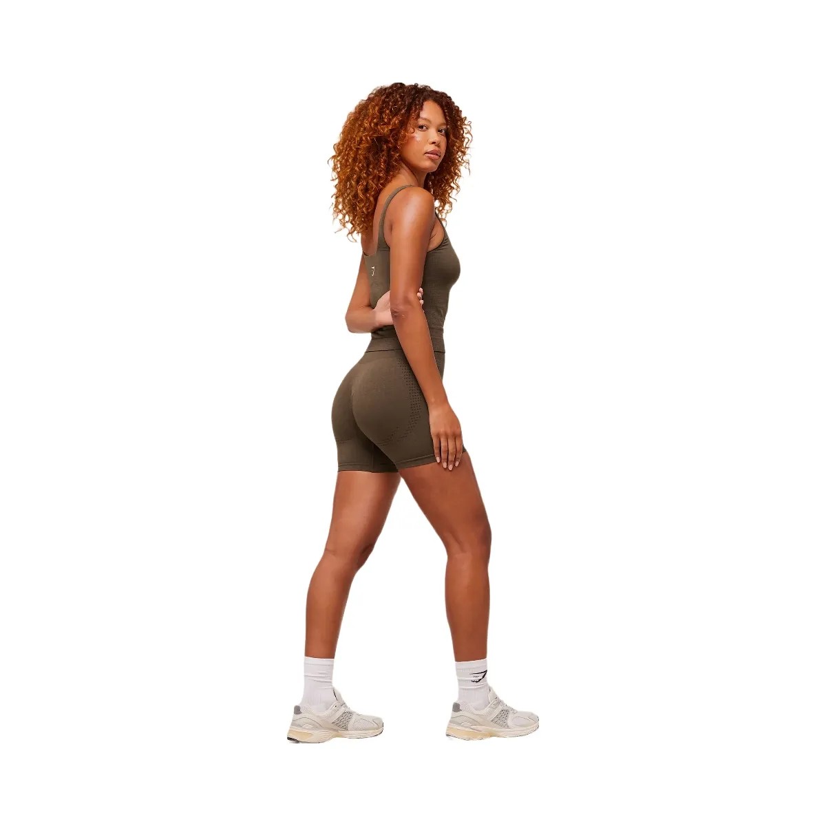 Gymshark Vital Tank With Shelf - Espresso Marl - HypeFly India View 6
