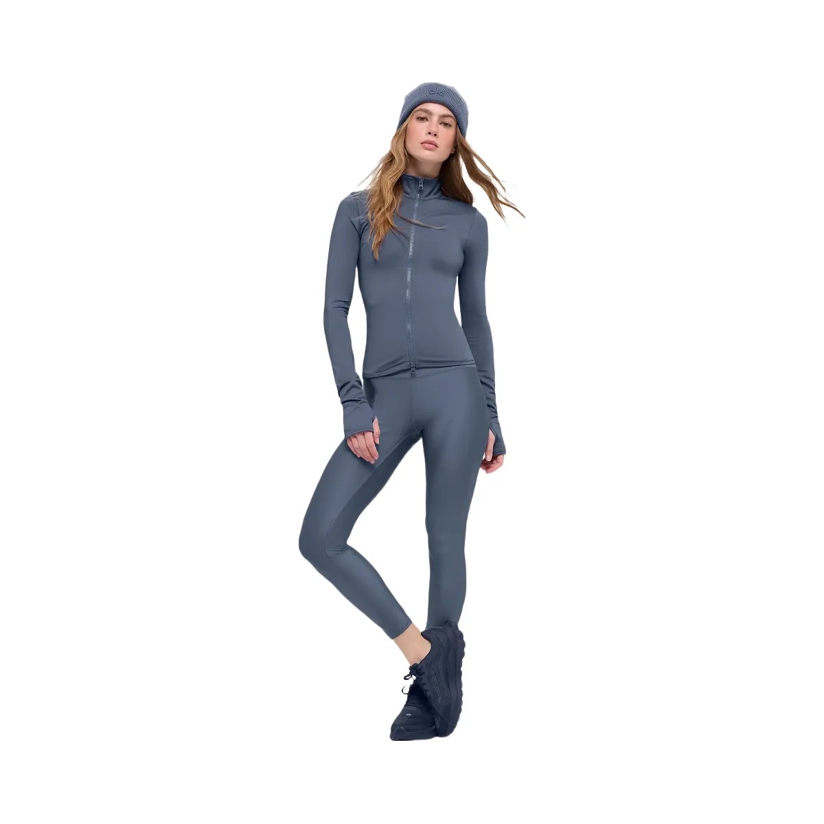 Alo Women's Airlift Winter Warm Radiant Full-Zip Jacket - Bluestone - HypeFly India View 5