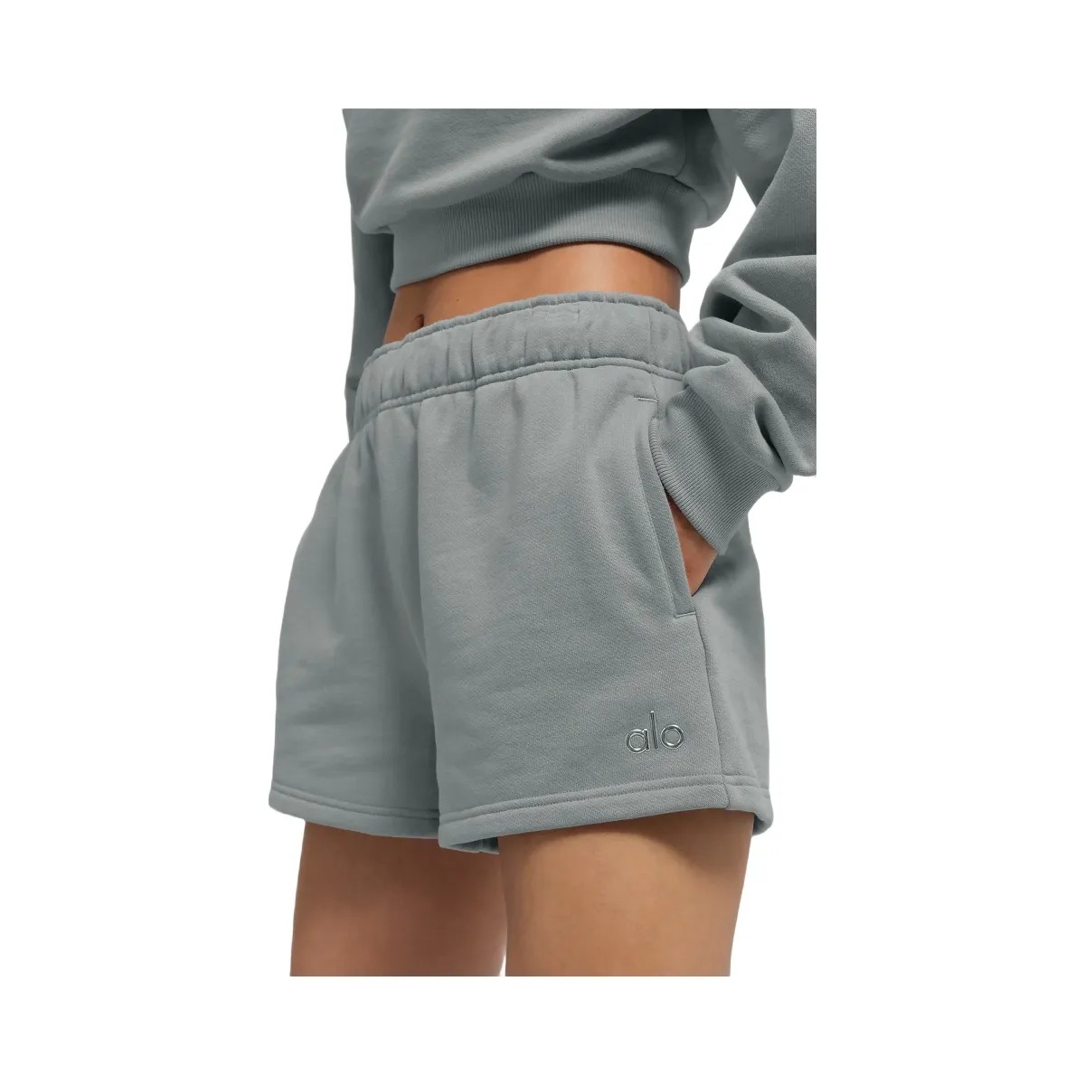 Alo Women's Accolade Short - Lunar Grey - HypeFly India View 2