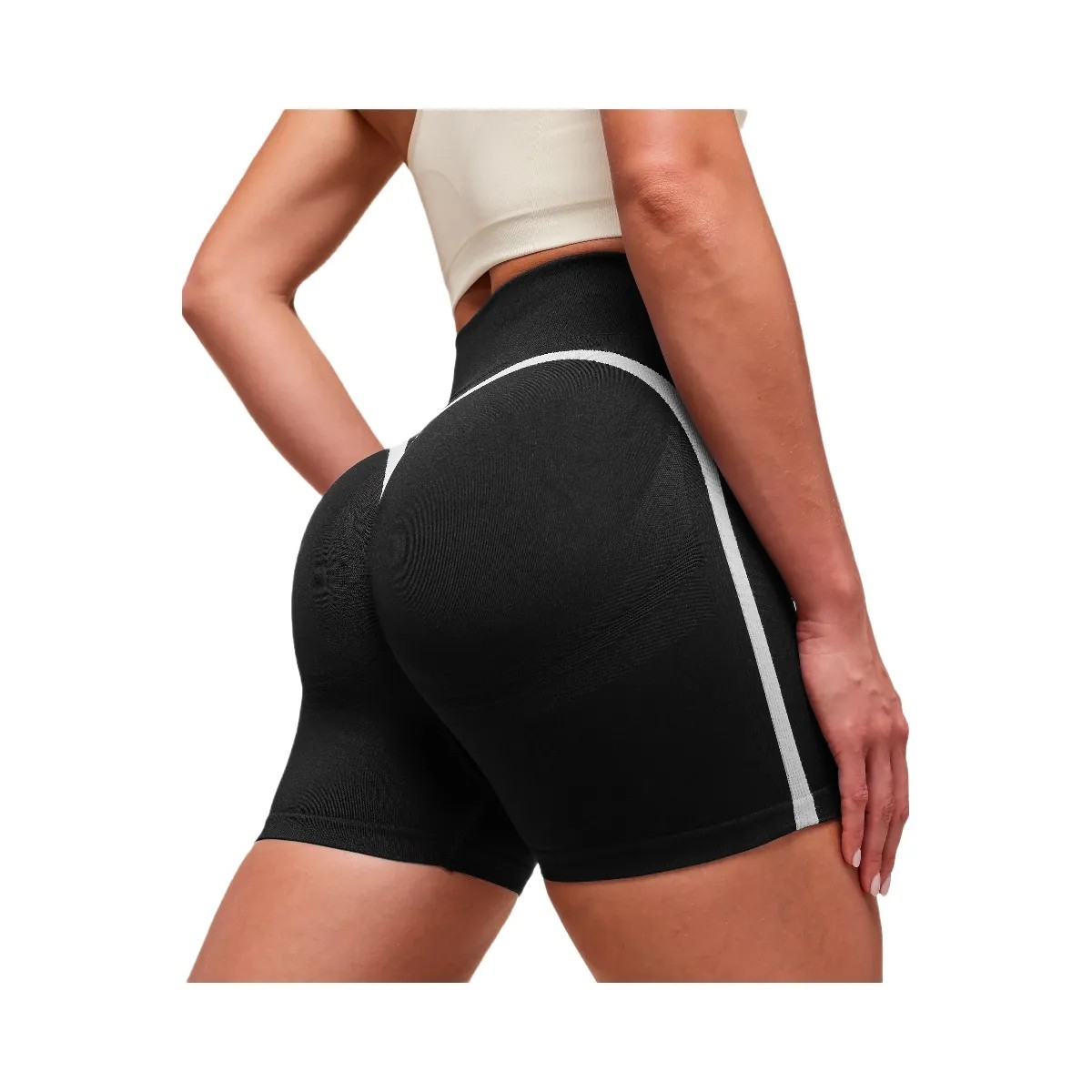 Gymshark Lift Campus Seamless Short - Black - HypeFly India View 5