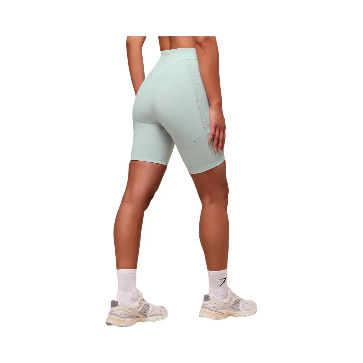 Gymshark everywear Warp Knit Cycling Shorts - Frost Blue - HypeFly India View 3
