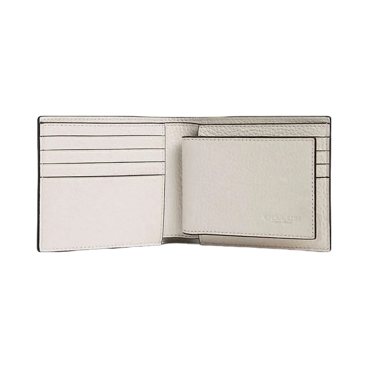 Coach 3 In 1 Wallet Pebbled Leather-Gunmetal-Chalk - HypeFly India View 2