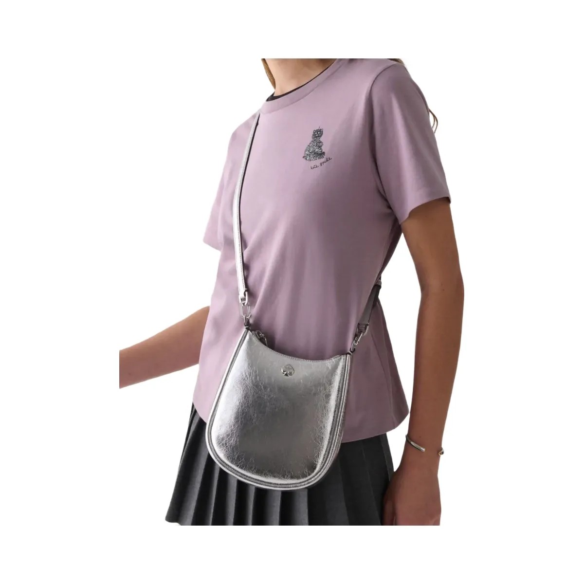 Kate Spade Kayla Small Swingpack Silver - HypeFly India View 2
