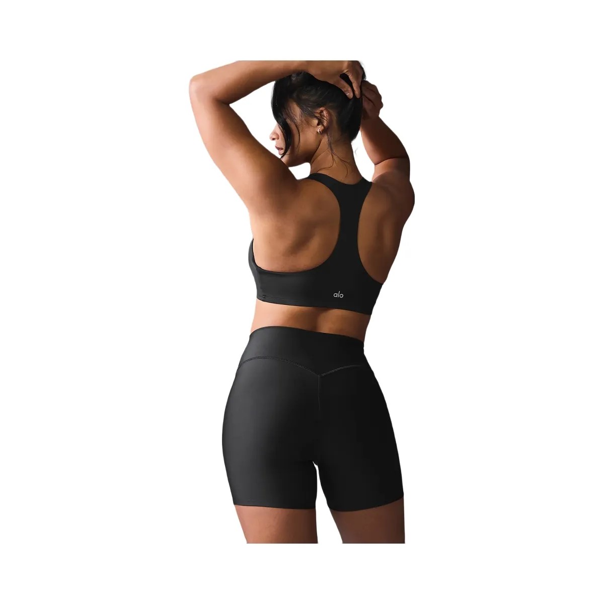 Alo Women's Airlift Advantage Racerback Bra - Black - HypeFly India View 2