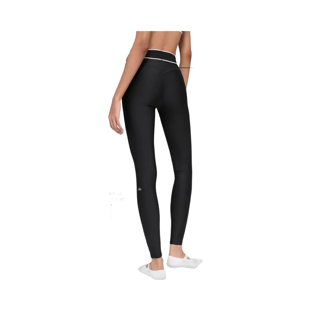 Alo Women's Airlift High-Waist Alignment Legging - Black/White - HypeFly India View 1