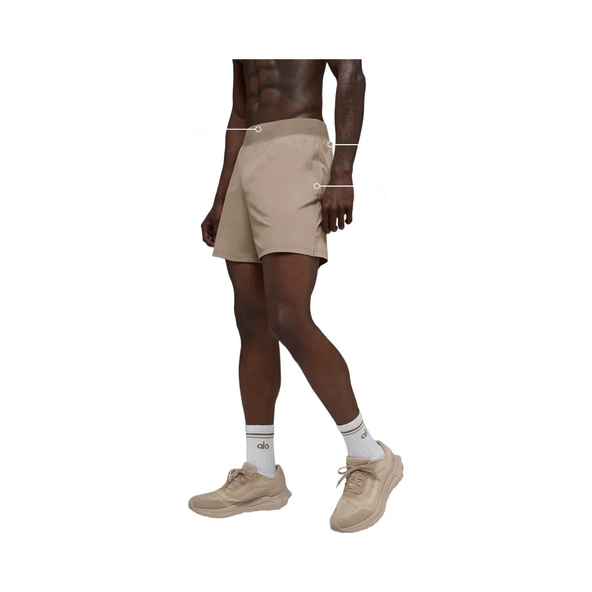 Alo Men's 5" Repetition Short - Gravel - HypeFly India View 2