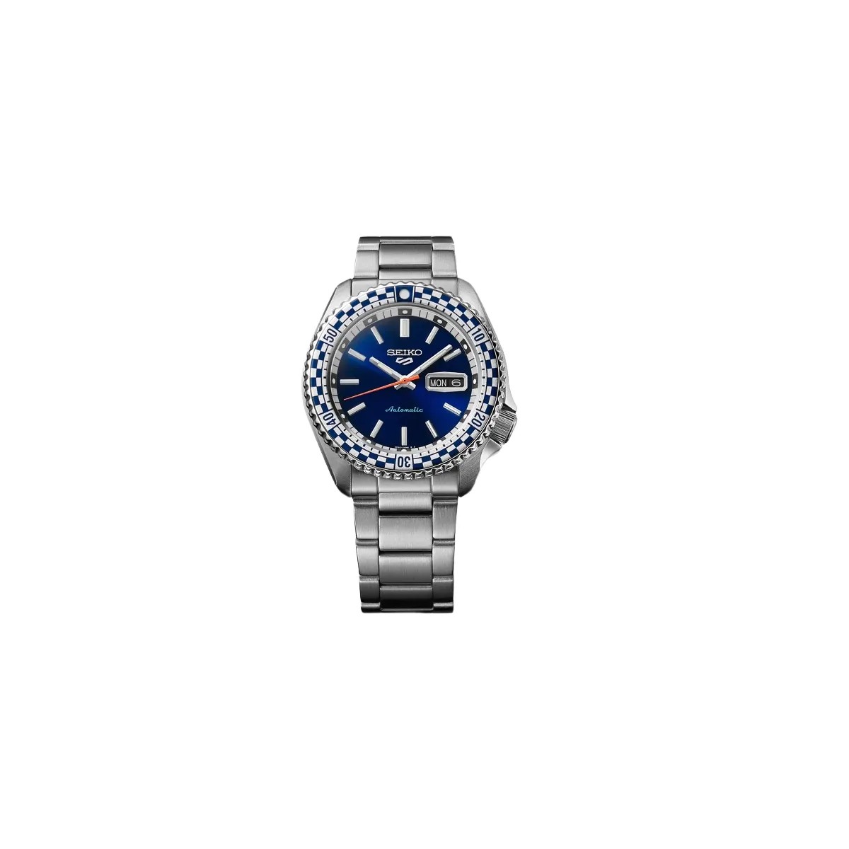 Seiko 5 Sports Petrol Blue Checker Flag Special Edition - SRPK65K1 Men's - HypeFly India View 1