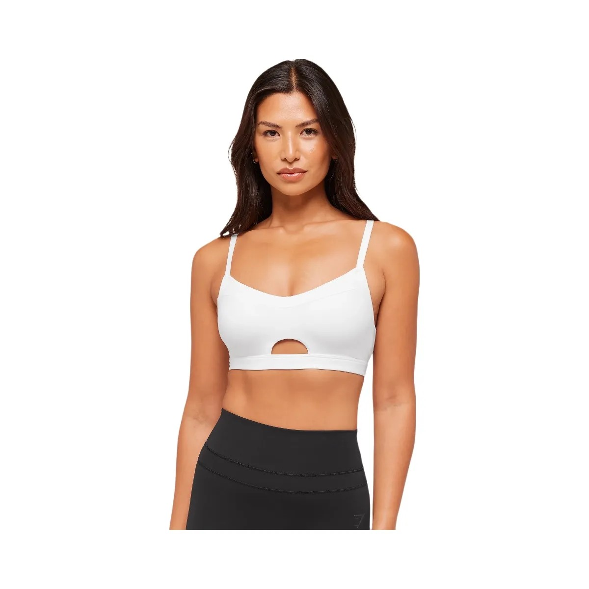 Gymshark Balcony Peekaboo Sports Bra - White - HypeFly India View 2