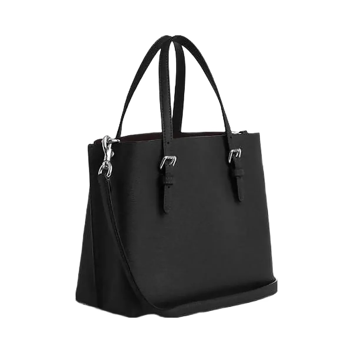 Coach Mollie Tote Bag 25 Leather-Silver-Black - HypeFly India View 2
