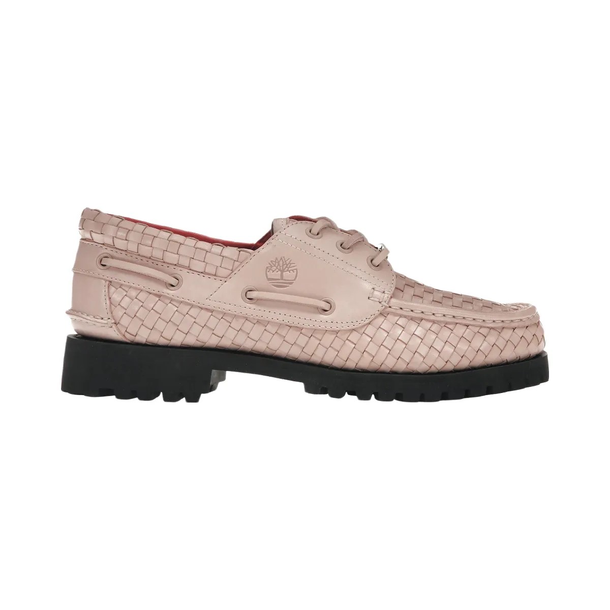 Timberland Woven Leather 3-Eye Lug Supreme Pink - HypeFly India View 1
