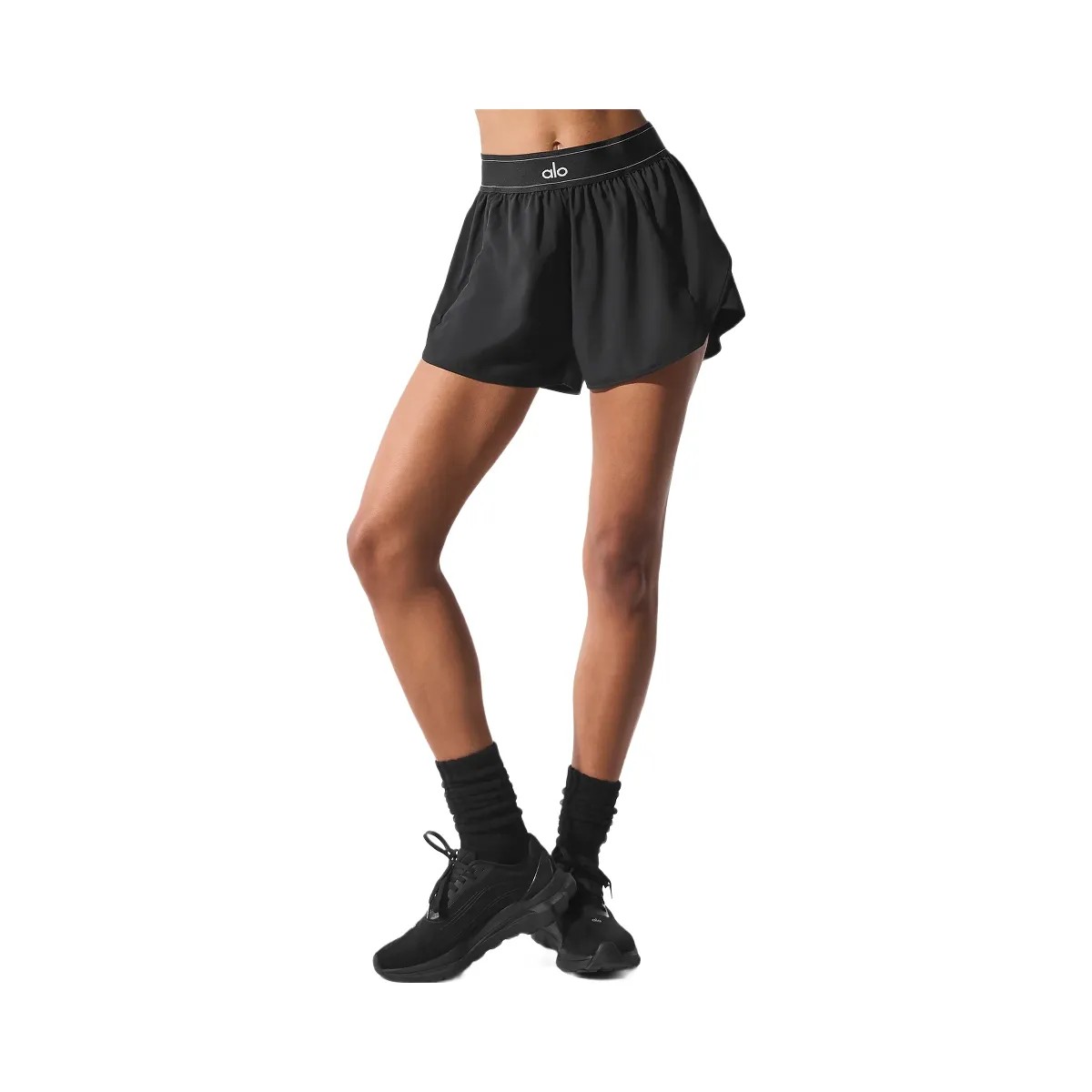Alo Women's Match Point Short - Black - HypeFly India View 1