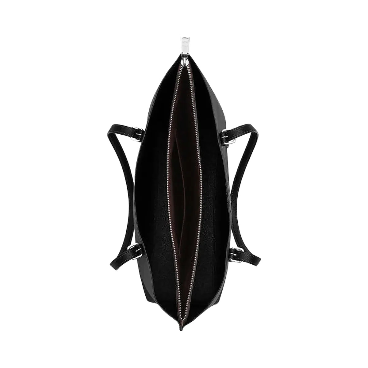 Coach Mollie Tote Bag Leather-Silver-Black - HypeFly India View 2