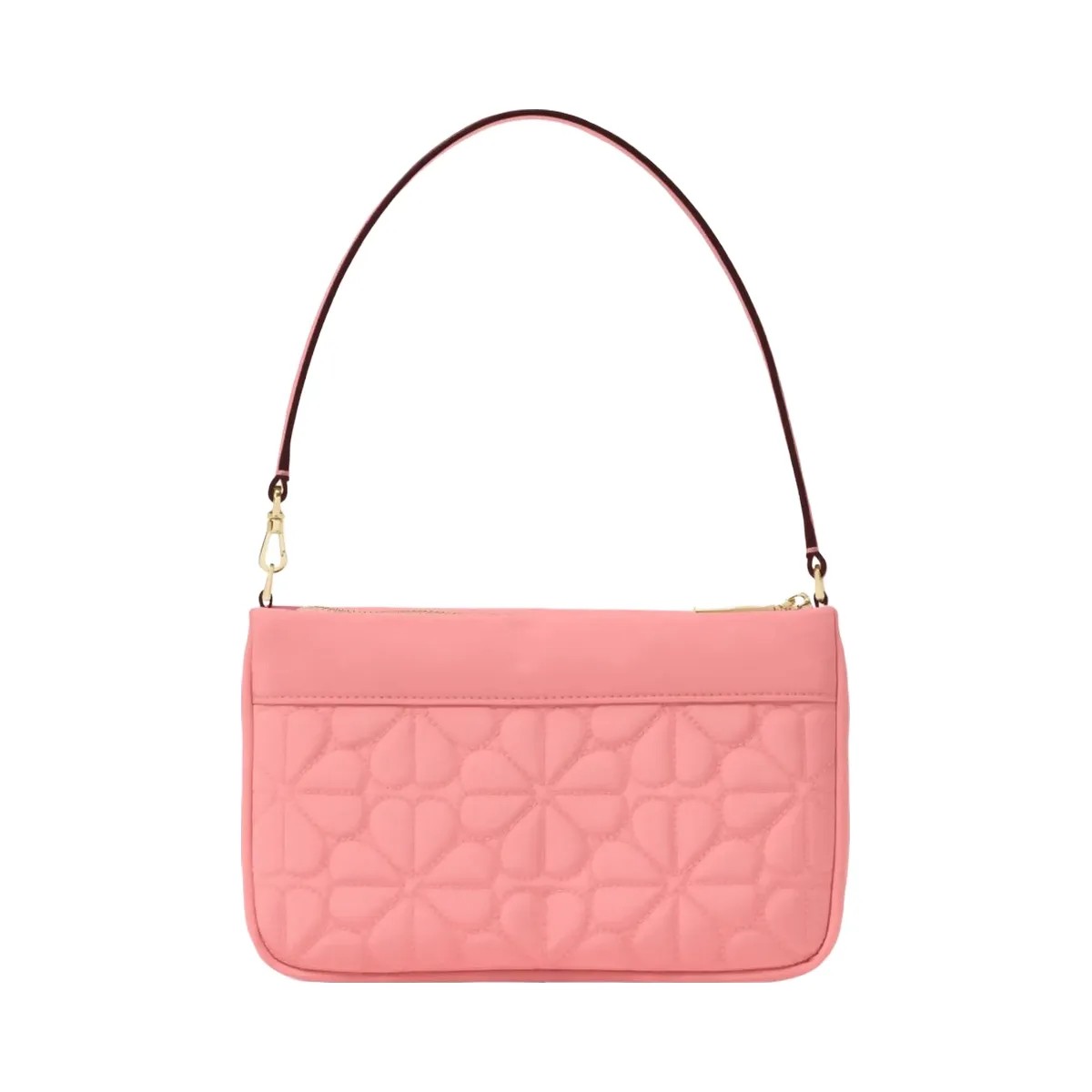 Kate Spade Flower Quilted Fabric Convertible Wristlet Terracotta Tile - HypeFly India View 3
