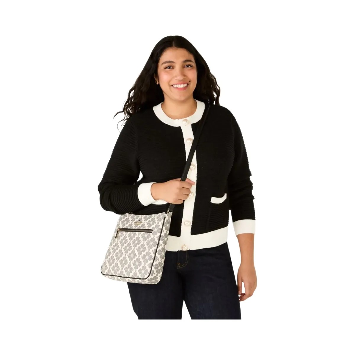 Kate Spade Signature Spade Flower Large Swingpack Crossbody Black Multi - HypeFly India View 2