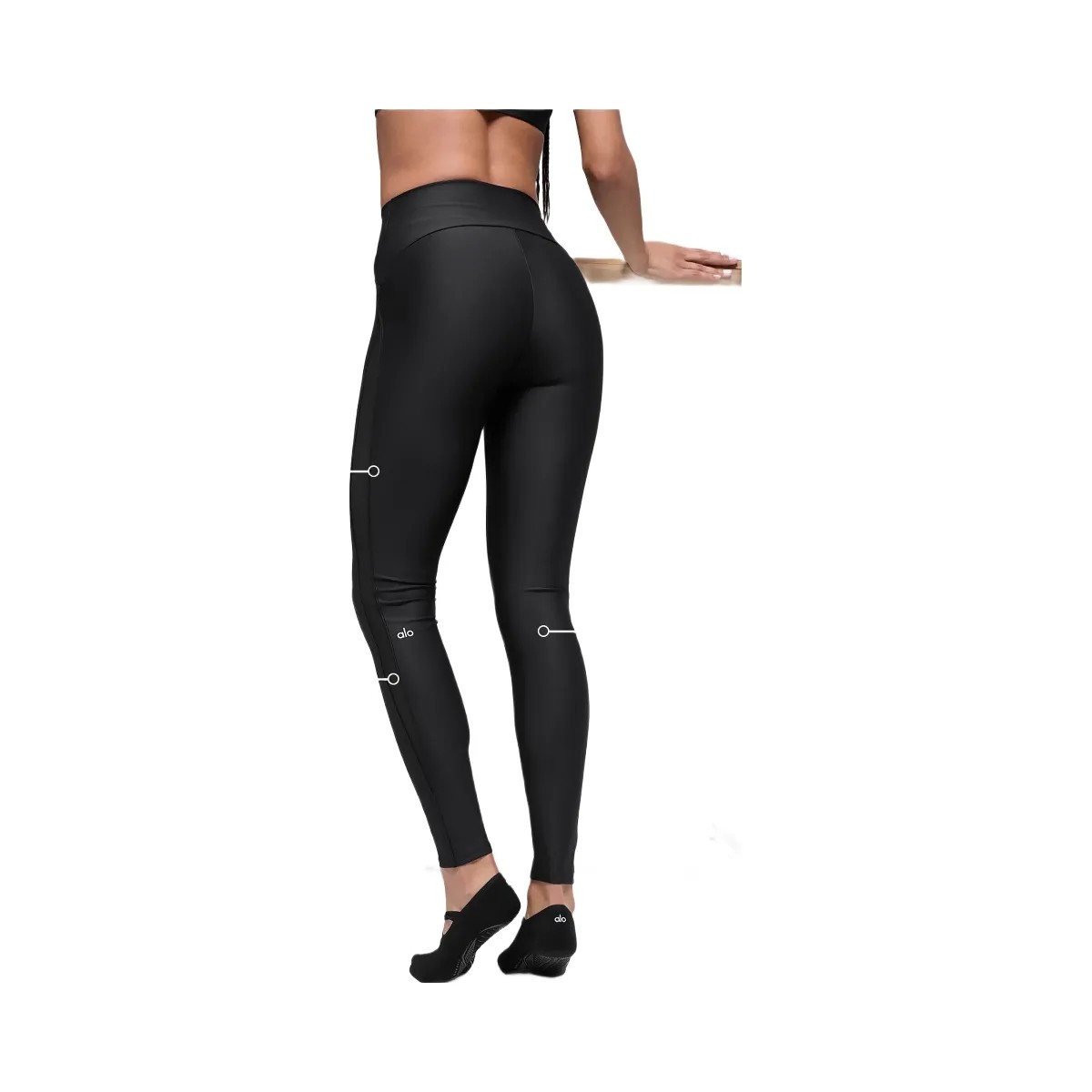Alo Women's Airlift High-Waist Mesh Infatuation Legging - Black - HypeFly India View 3