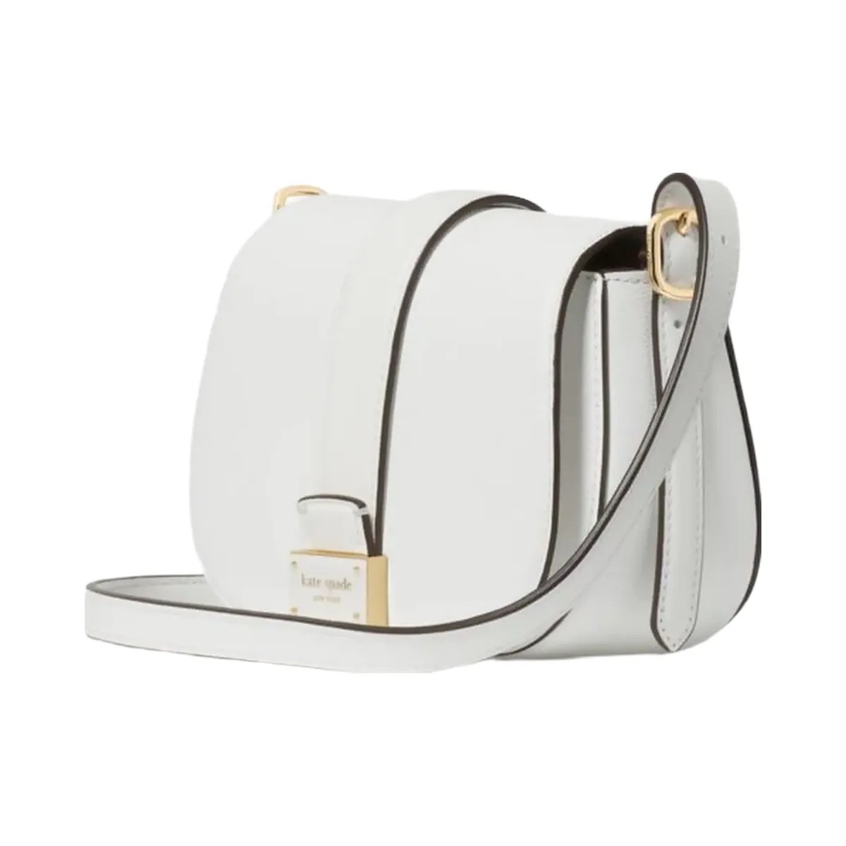 Kate Spade Nouveau Mini Saddle Bag True White - HypeFly India View 1