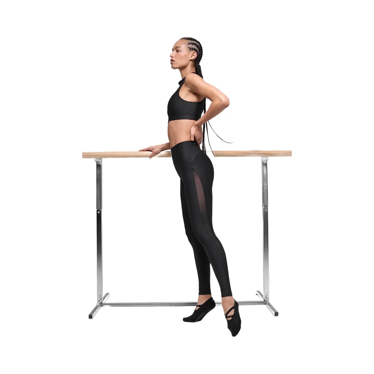 Alo Women's Airlift High-Waist Mesh Infatuation Legging - Black - HypeFly India View 4