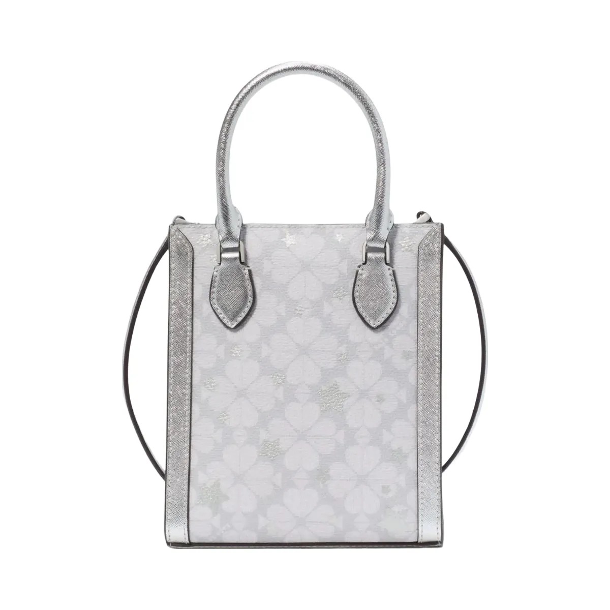 Kate Spade Flower Star Toss Small Tote Platinum Grey Multi - HypeFly India View 5