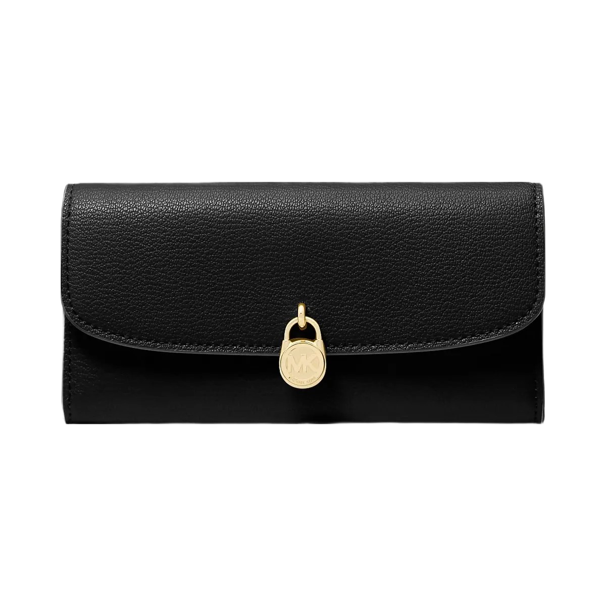 Michael Kors Hamilton Large Leather Continental Wallet Black - HypeFly India View 1