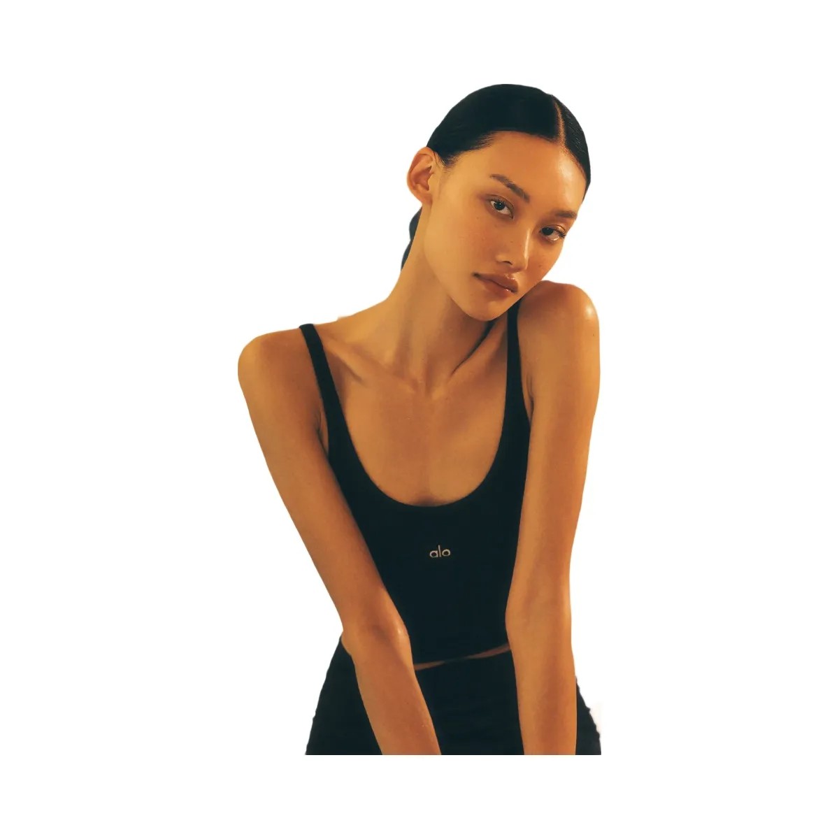 Alo Women's Ribbed Prosper Tank - Black - HypeFly India View 6