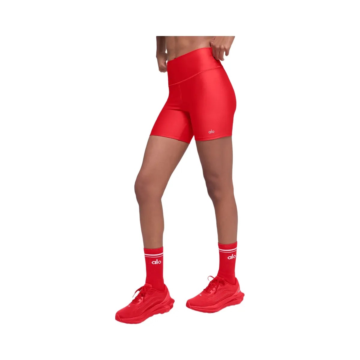 Alo Women's 5" Airlift Energy Short - Bright Red - HypeFly India View 3
