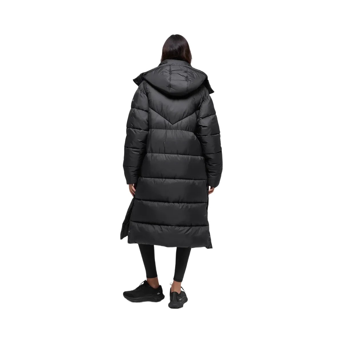 Alo Women's Gold Rush Puffer Trench - Black - HypeFly India View 5