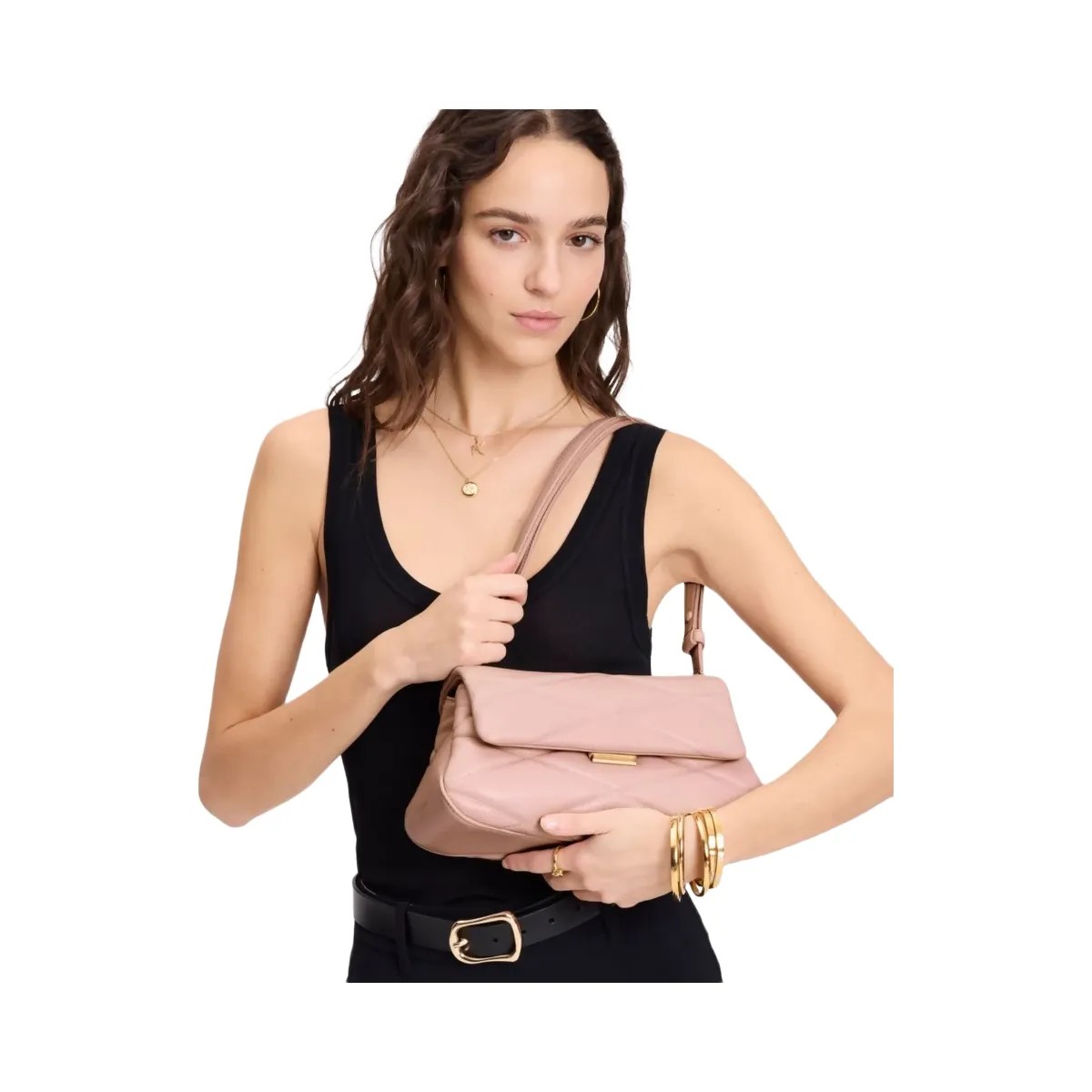 Kate Spade Grace Quilted Convertible Shoulder Bag Rose Smoke - HypeFly India View 2