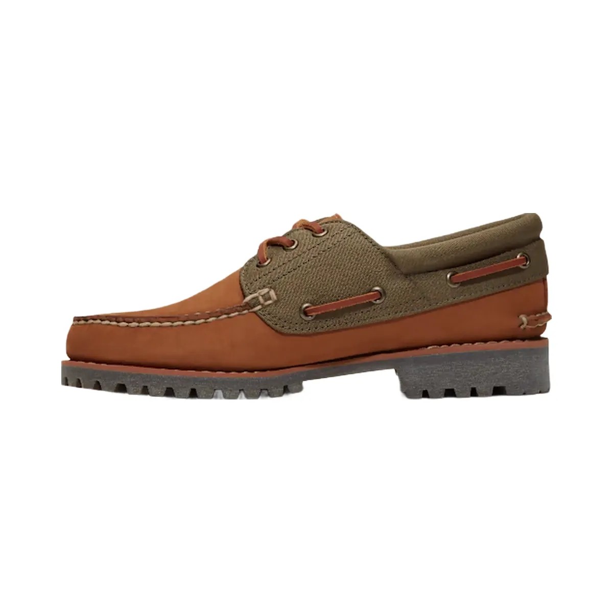 Timberland Authentics 3-Eye Boat Shoe Medium Brown Nubuck Men'S - HypeFly India View 5