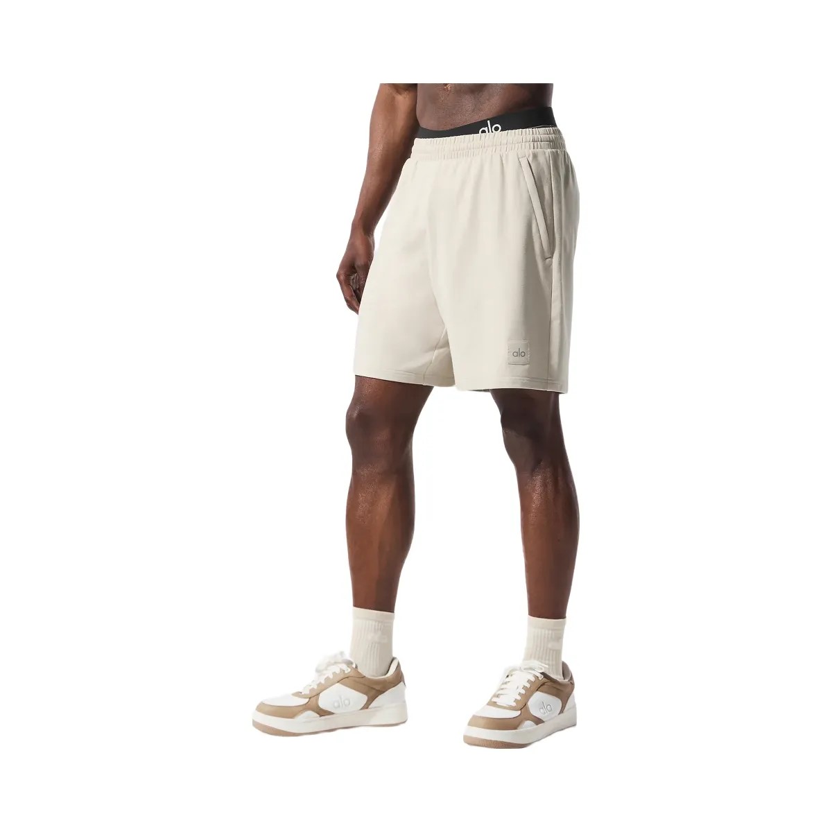 Alo Men's 7" Double Take Short - Bone - HypeFly India View 4