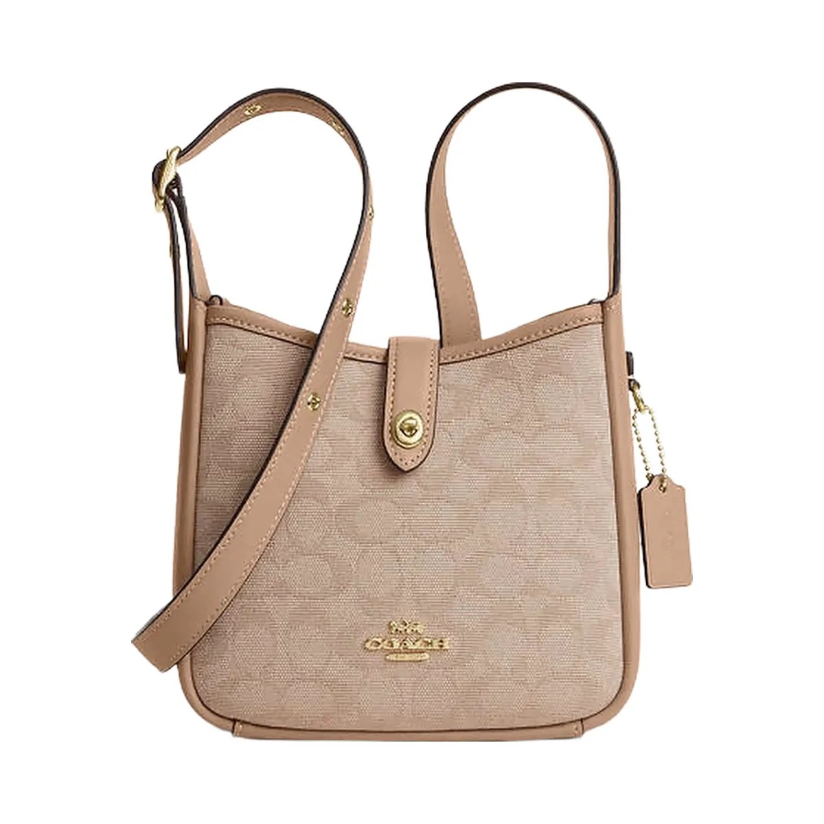 Coach Hadley Mini Crossbody Bag With Signature Canvas Im-Dark Natural Multi - HypeFly India View 1