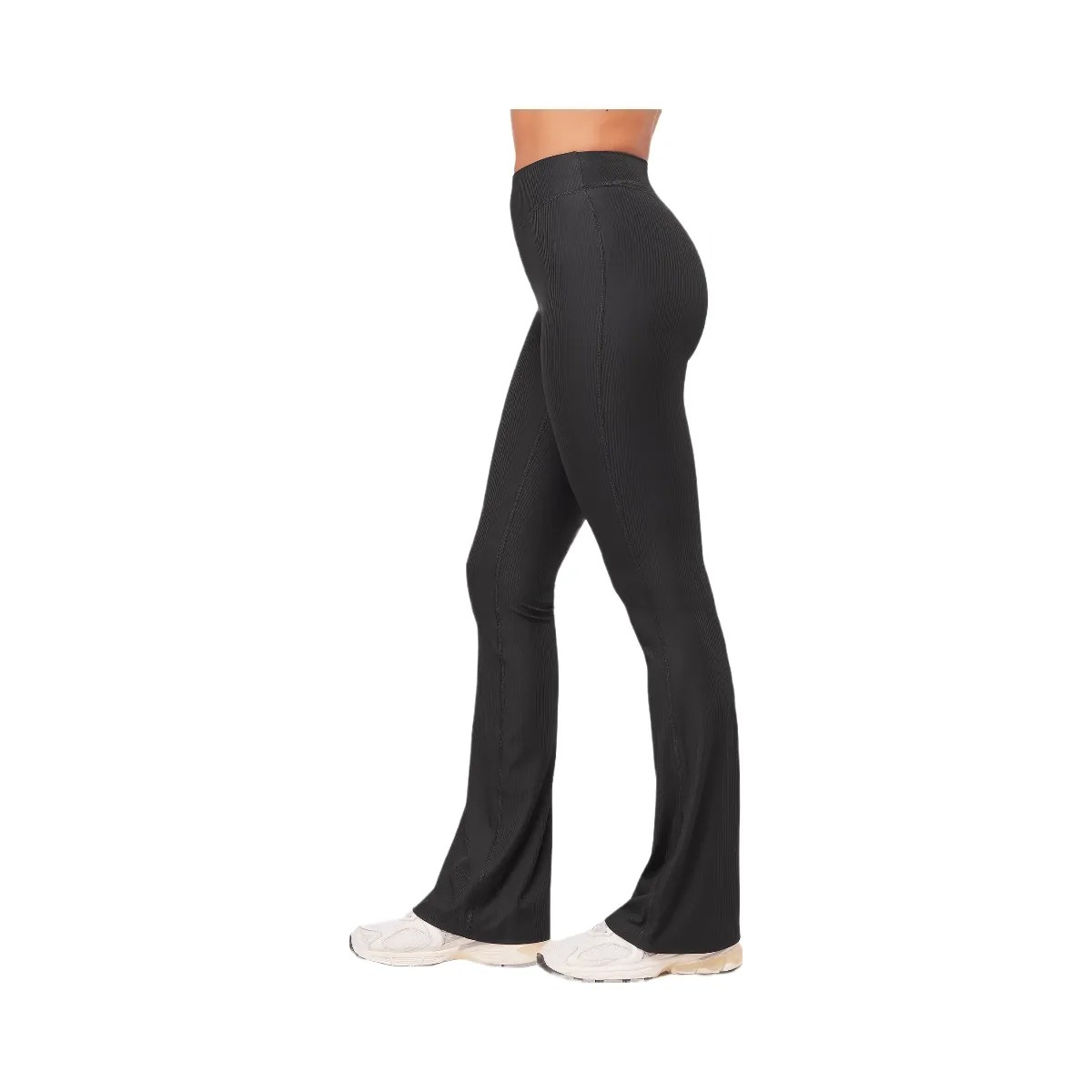 Gymshark Ribbed Flared Legging - Black - HypeFly India View 3