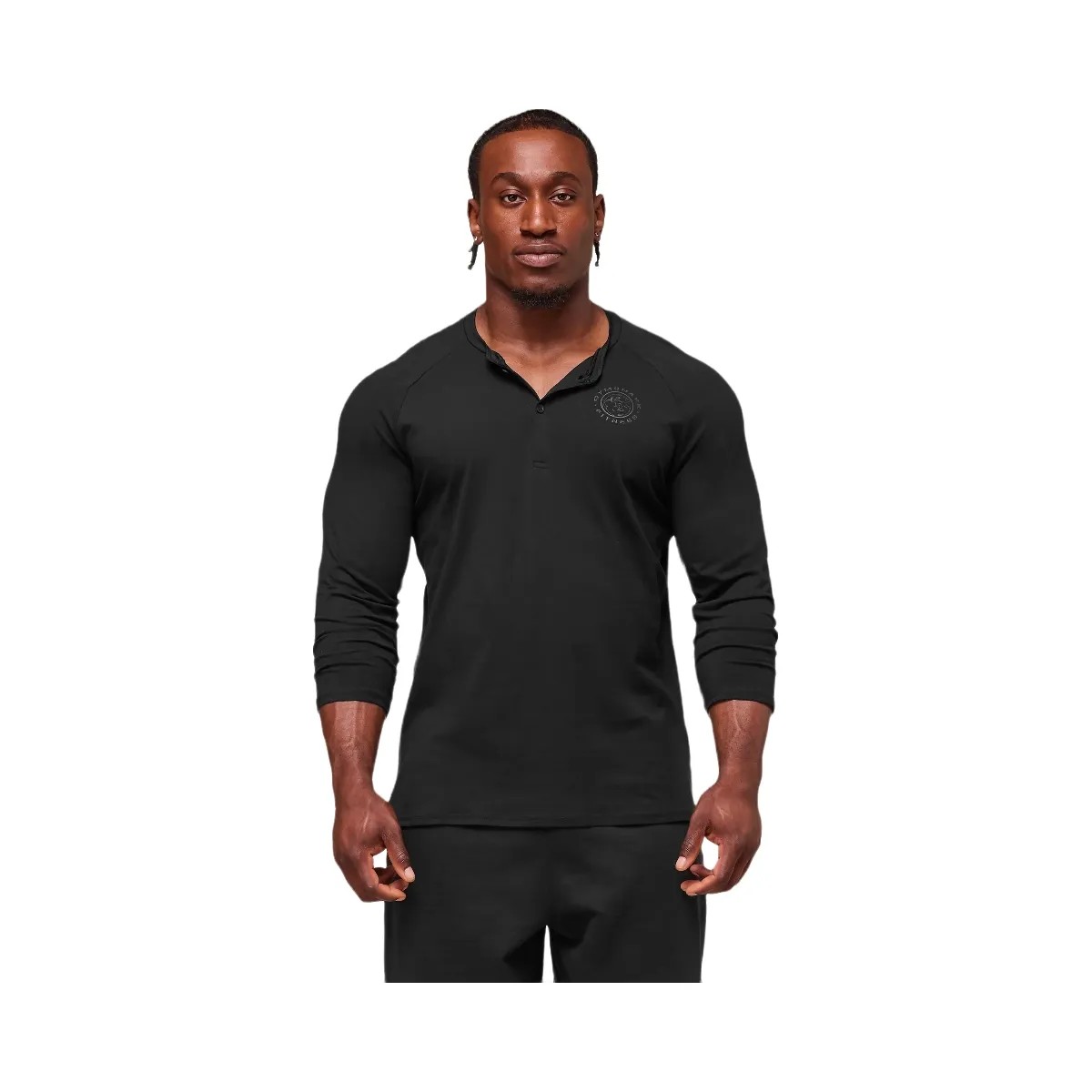 Gymshark Legacy Henley - Black - HypeFly India View 5