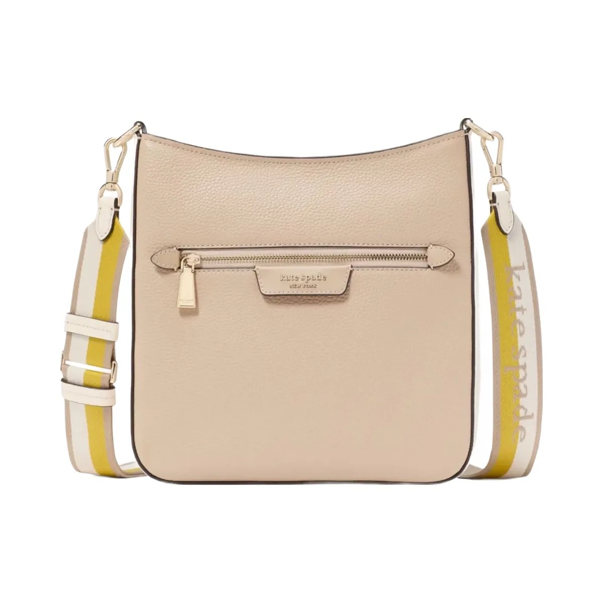 Kate Spade HUDSON messenger crossbody bag  Timeless Taupe Multi - HypeFly India View 1