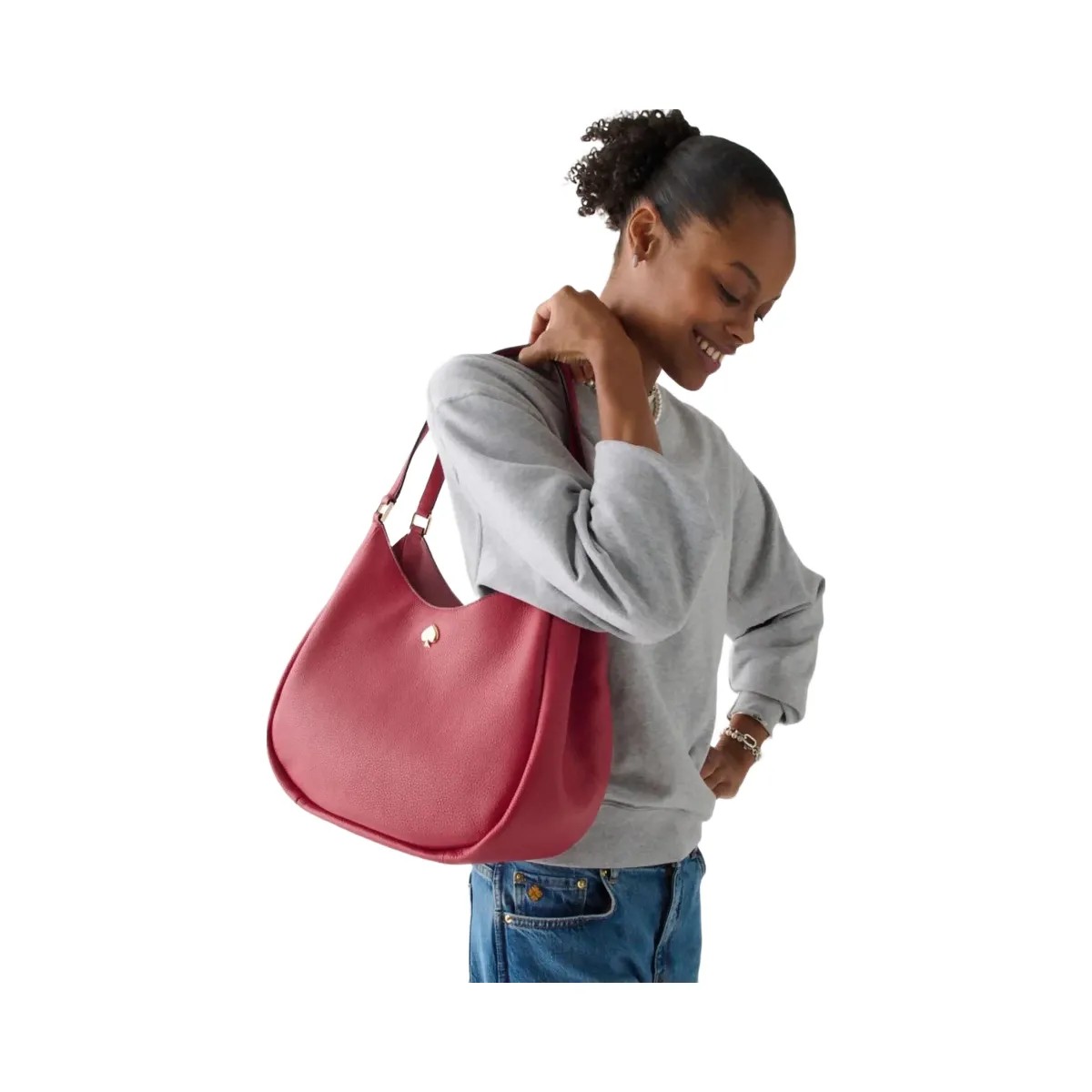 Kate Spade Kayla Large Triple Compartment Shoulder Bag Perfect Cherry - HypeFly India View 2
